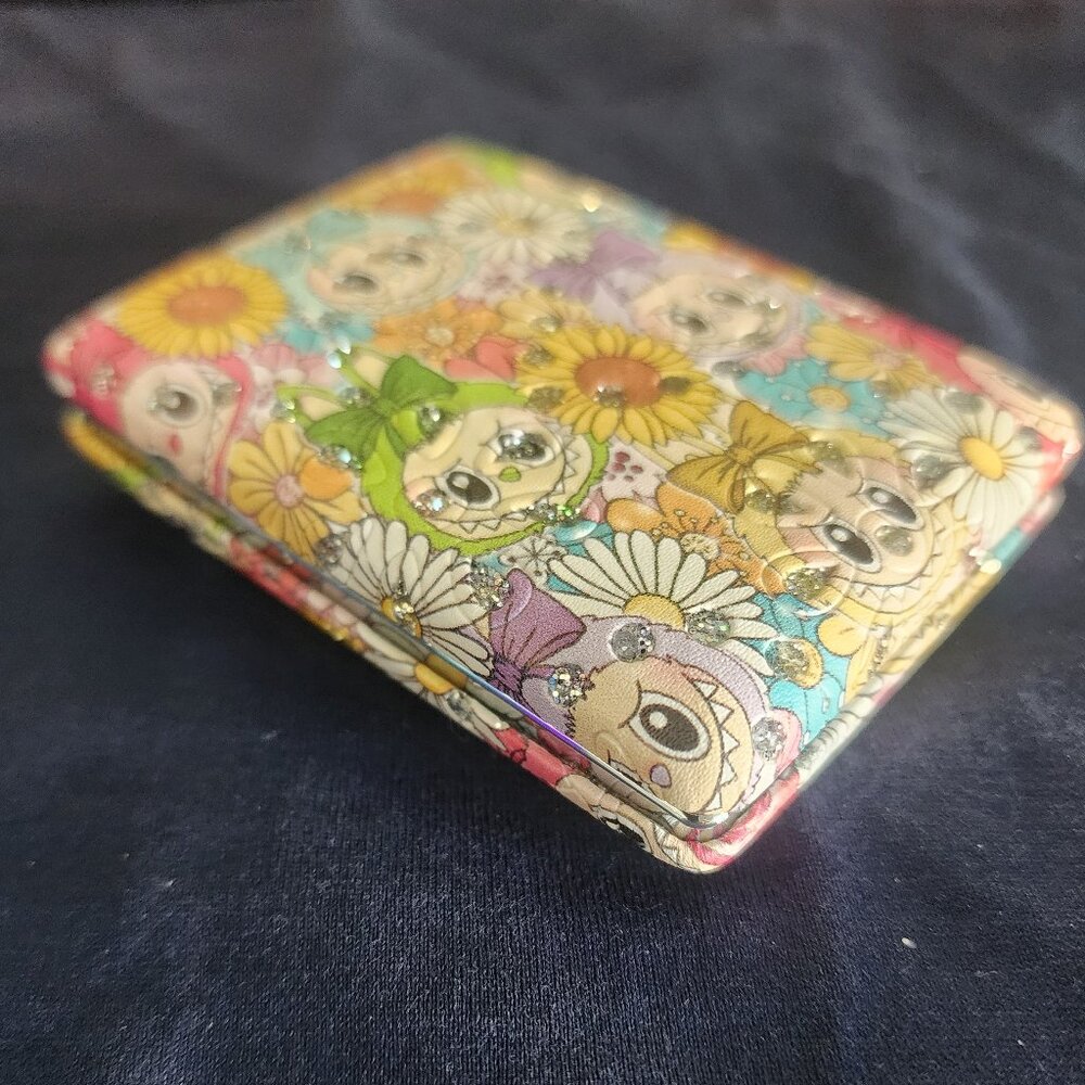 Labubu Monster makeup compact or pocket mirror with crystals NEW 3.5x2.5 inches